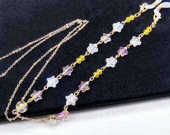 Resin Star Glasses Chain: Crystal Beaded Sunglasses Chain