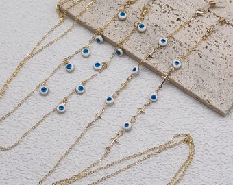 Devil's Eye Glasses Chain, Glasses Chain, Women's Glasses Chain, Glasses Frame Around the Neck