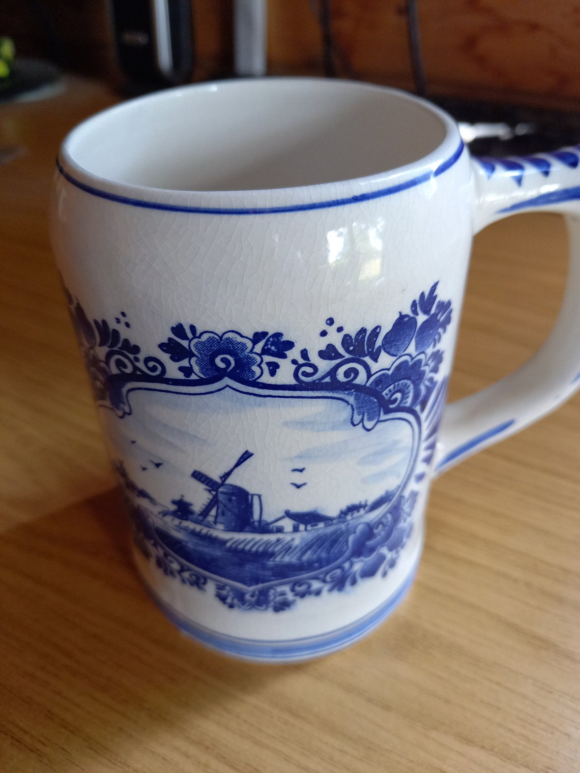 Vintage Delft Blue Beer Mug Tankard by Delfts Blauw Made in Etsy
