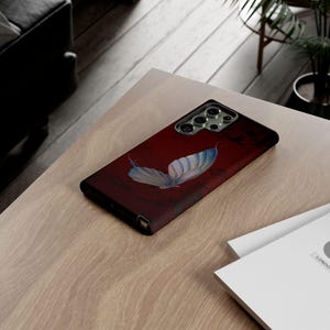 Butterfly Burgundy Tough Case Phone Case, Custom Phone Cover for iPhone Samsung Galaxy Google Pixel, Double Layer Protection image 6