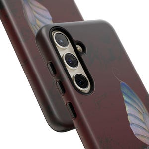 Butterfly Burgundy Tough Case Phone Case, Custom Phone Cover for iPhone Samsung Galaxy Google Pixel, Double Layer Protection image 5