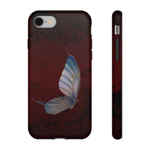 Butterfly Burgundy Tough Case Phone Case, Custom Phone Cover for iPhone Samsung Galaxy Google Pixel, Double Layer Protection image 8