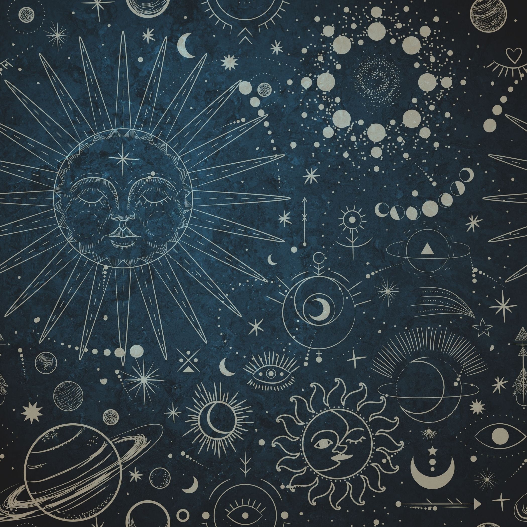 Blue Alchemy Digital Download Bundle Celestial Papers Scrapbook, Art ...