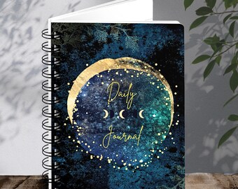 Celestial Spiral Bound Journal, Cosmic Notebook, Constellation Diary, Starry Sky Planner, Astronomy Sketchbook