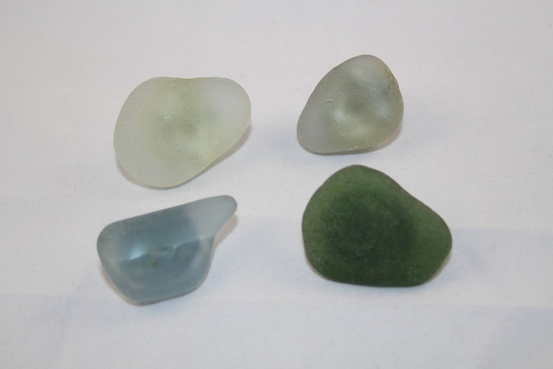 Sea Glass Knobs Made From Blue White and Green Vintage Pacific
