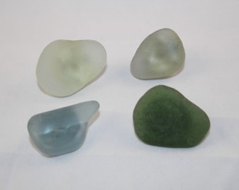 Sea Glass Cabinet knobs Made From Blue White and Green Vintage Pacific Northwest Naturally Tumbled Ocean Glass Sold Individually