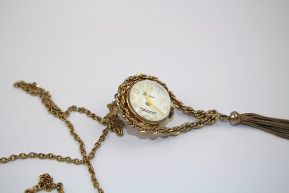 Vintage Lucerne Ball Pendant Watch Necklace. Swiss Made  display picture 3