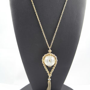 Vintage Lucerne Ball Pendant Watch WORKING Manual Wind Swiss Made for Goma Jewelry Gold Tone Domed Glass Front and Back Gears Show