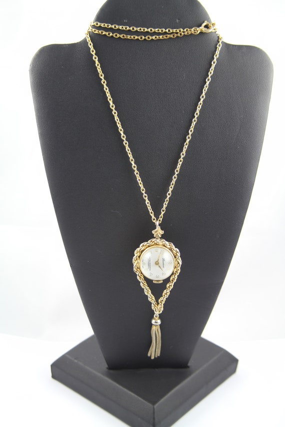 Vintage Lucerne Ball Pendant Watch Necklace. Swiss Made  display picture 1