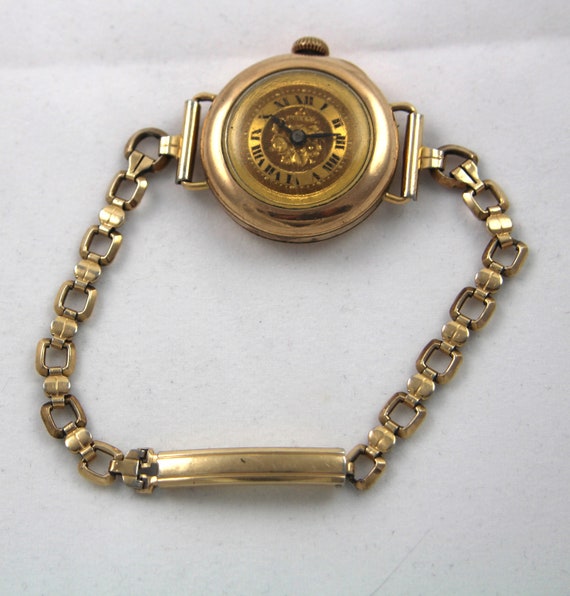 Art Deco Gruen Ladies 15 Jewels Rolled Gold Wristwatch With  display picture 2