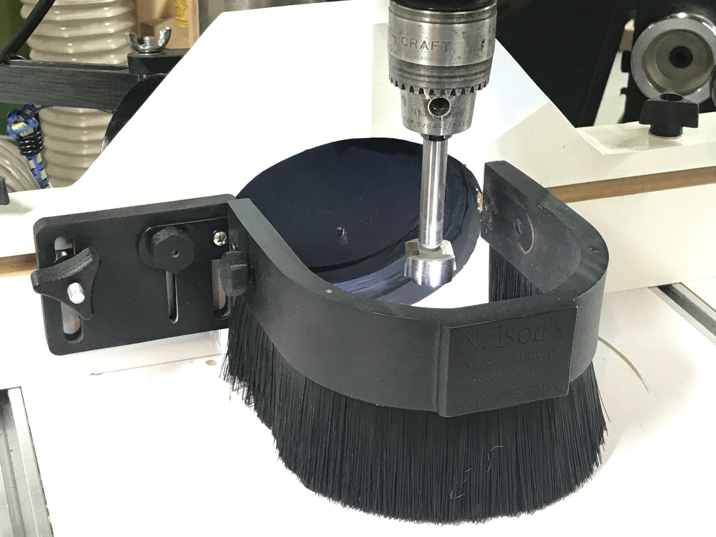 The Extractor With Column Bracket Drill Press Dust Collection Boot Etsy