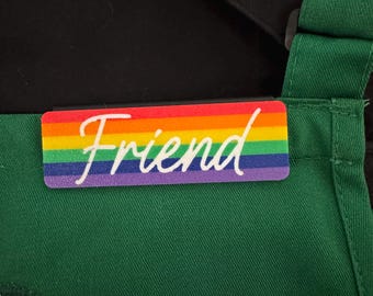 Starbucks Pride Name Tag - Snap on cover for Starbucks slip on name tags - Customize with your name - Bulk DISCOUNT code in description