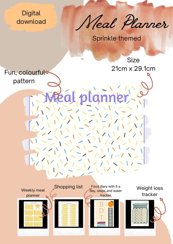 Digital Weight Loss Planner Etsy