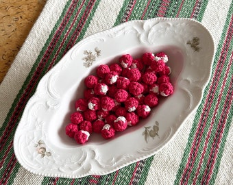 Crochet Cranberries,handmade pretend play toys,unique Christmas and birthday gift, eco friendly kids kitchen accessory, Montessori activity