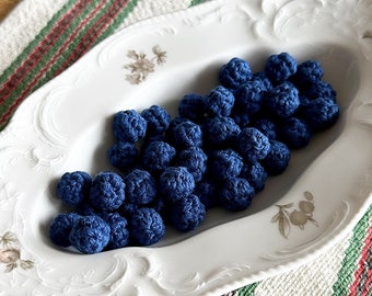 Crochet Blueberries, pretend play, Christmas gift, kids kitchen accessory, handmade toys, eco friendly, birthday gift, Montessori activities