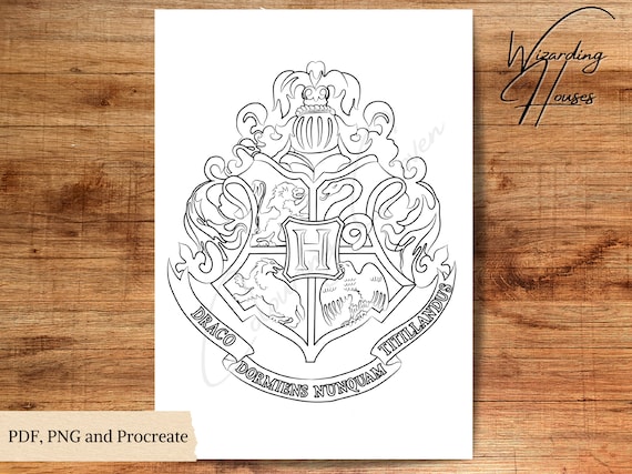 Hogwarts House Crests Coloring Pages