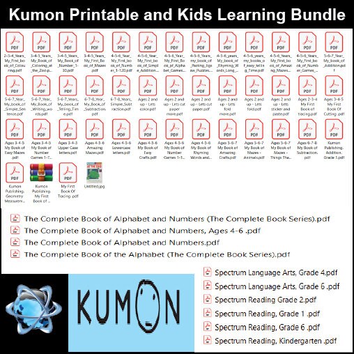 Kumon Printable and Kids Learning Bundle (digital Copy) - Etsy