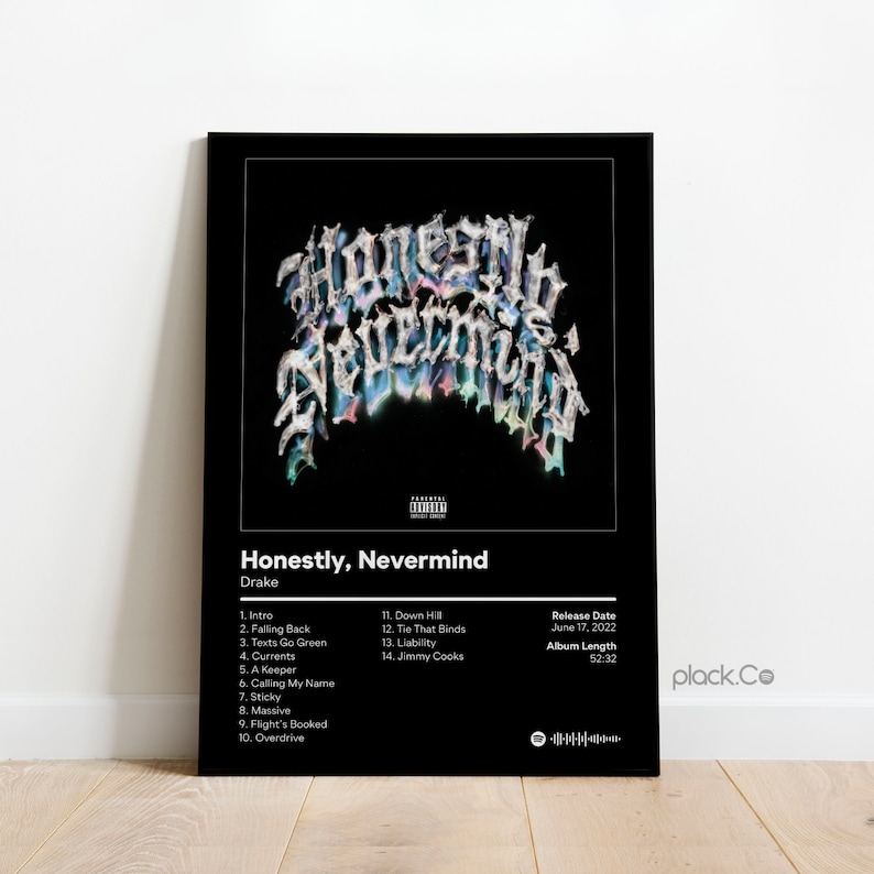 Drake Honestly Nevermind Custom Album Cover Drake Poster Etsy