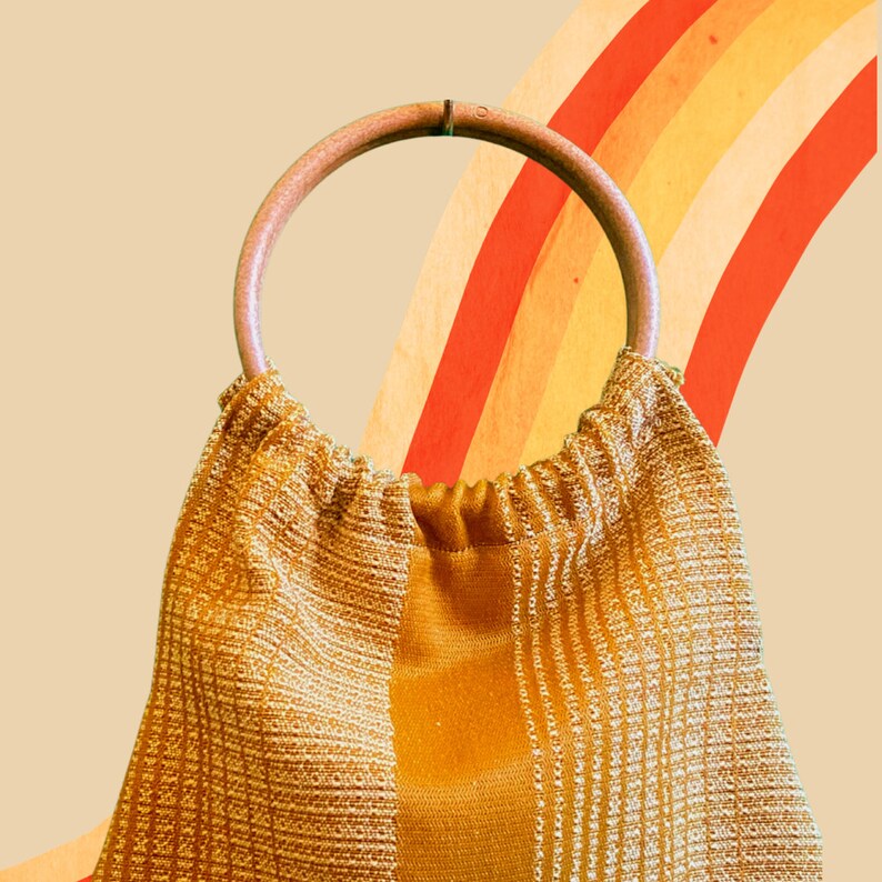Vintage 70s Tote Bag 60s Retro Bag 70s Gifts Handmade Eco Friendly Gift