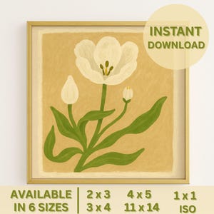 Southern Floral Wall Art: Grandmillennial Style Print (Digital Download)