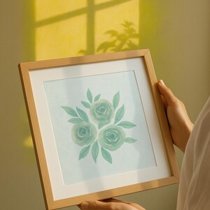 Blue Wall Art | Modern Southern Botanical Art Grandmillennial Elegant Preppy Chinoiserie Decor Digital Download