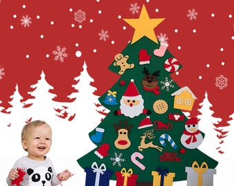 CHRISTMAS SALE!! Felt Advent Christmas Tree for Kids Toddlers, Advent Calendar Kids, Felt Christmas Tree, Home Decoration, Christmas Gift