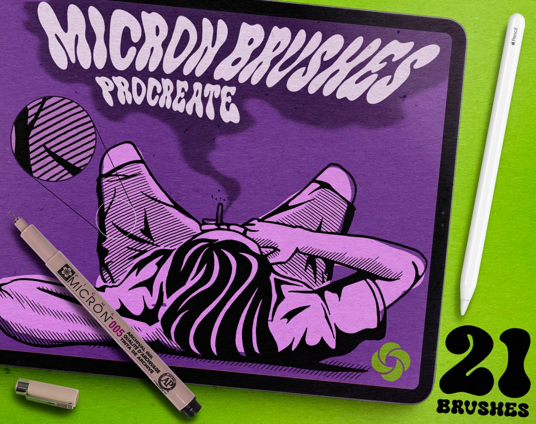 Micron Liner Brushes for Procreate, Fine Liner Brush Set, Procreate Sketching Brushes, Pen