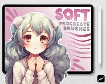 Procreate Sketch Brushes: Soft Anime Style