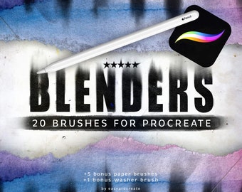 Procreate Blending Brushes, Smudge Brushes Procreate, Blender Brush Set, Procreate Blender Brushes, Soft Shadows Blending Brush Bundle