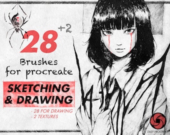 Sketching Brushes For Procreate, Brushes For Beginners, Procreate Pencil Brushes, Drawing Brushes Procreate, Anime Brushes, Comics brushes