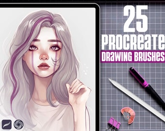 Procreate Drawing Brushes: Pencil, Marker & Blending Kit