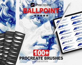 100+ Procreate Ballpoint Pens | Essential Sketch & Lineart Brushes