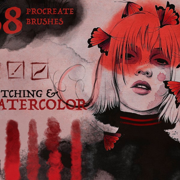 Procreate Brushes: Watercolor & Sketching Kit (Digital Download)
