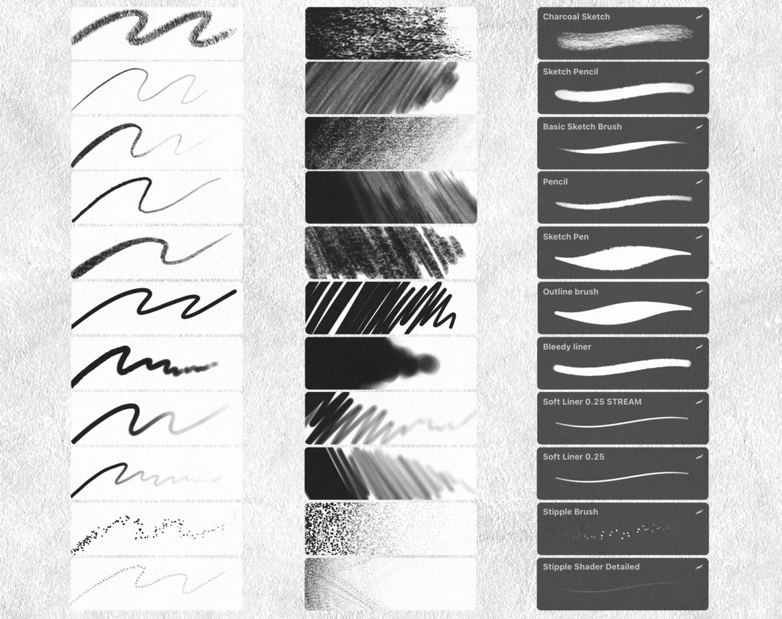 Sketching Brushes for Procreate Brushes for Beginners Etsy