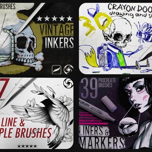 650 Procreate Brushes, Mega Bundle for Procreate, Digital Paper, 24 ...