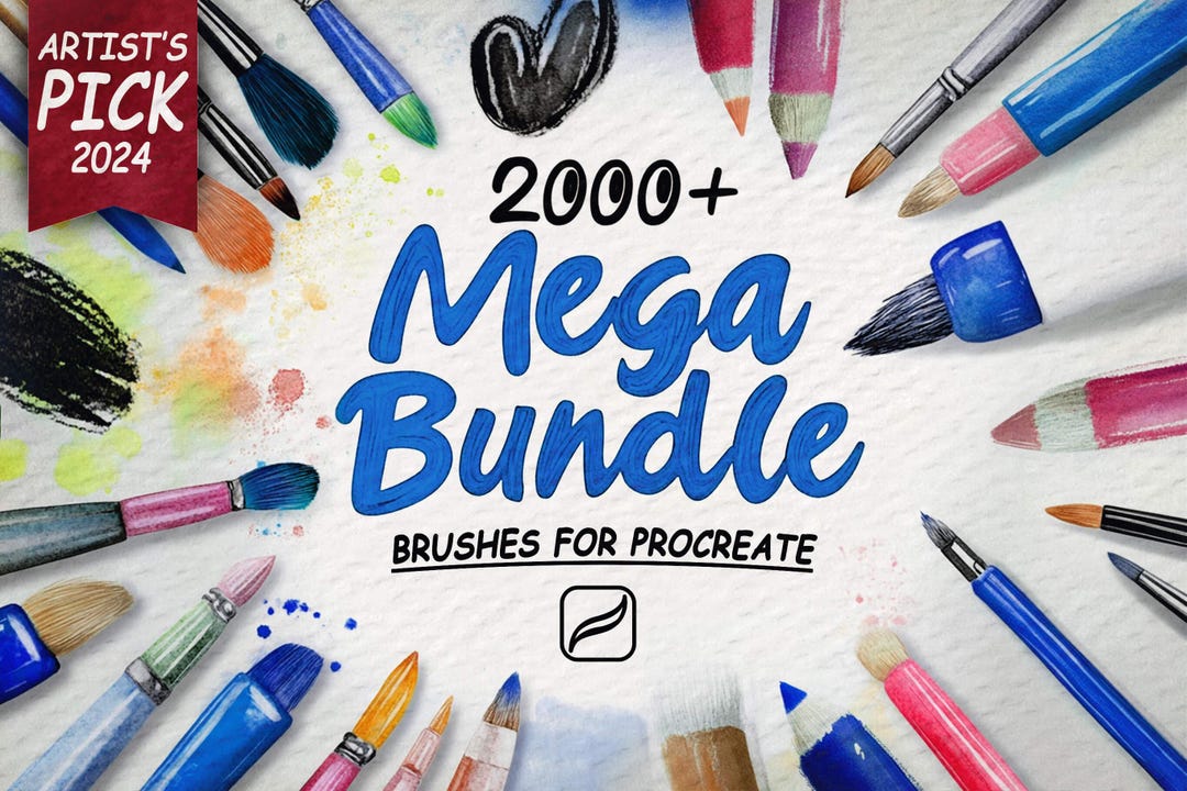 2000+ Procreate Brushes - Mega Bundle for Procreate, Only Brushes - No ...