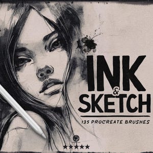 135+ Procreate Brushes - Ink And Sketch Brushes For Procreate, Line Art Procreate Brush Set, Manga Procreate, Anime Brushes For Procreate