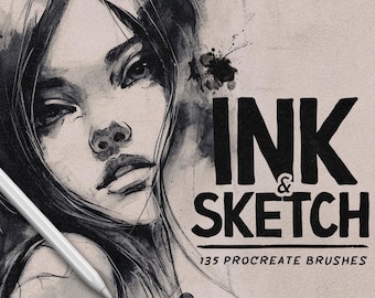Ink and Sketch Procreate Brushes: Manga & Anime Line Art