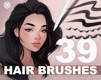 Procreate Hair Brushes: Curly, Braided, Black & Blonde
