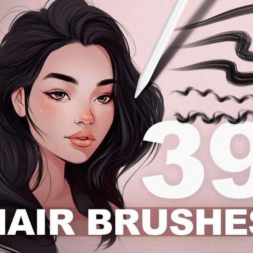 Hair Brushes for Procreate Etsy