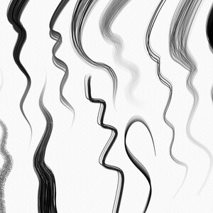 Procreate Hair Brushes, Procreate Braids, Procreate Brushes Hair, Curly Hair Procreate Stamps, Procreate Black Hair Brush, Blonde Hair Brush image 10