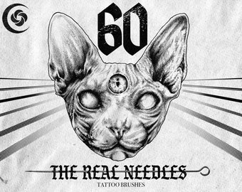 60 The Real Needles Procreate Tattoo Brushes, Procreate Brushes, Whip Shading Brushes, Tattoo Liners Procreate, Stipple Tattoo Brushes iPad