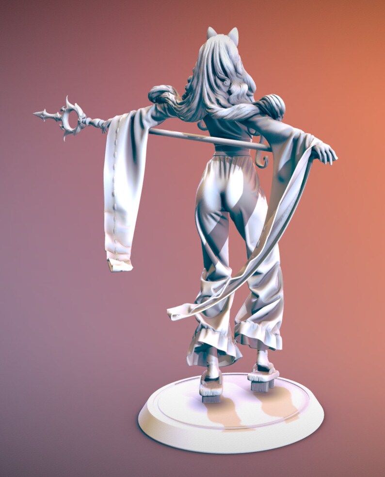 Manga Style Girl STL Figure Statue STL Game Character 3D Etsy