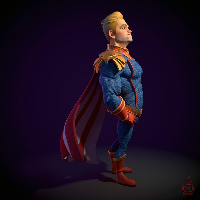 The Homelander Design Statue STL Figure Statue STL 3D Print Etsy New