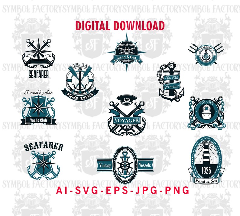 Seaman Logo Clipart Seaman SVG Anchor Svgbundle Navy Pirate Etsy