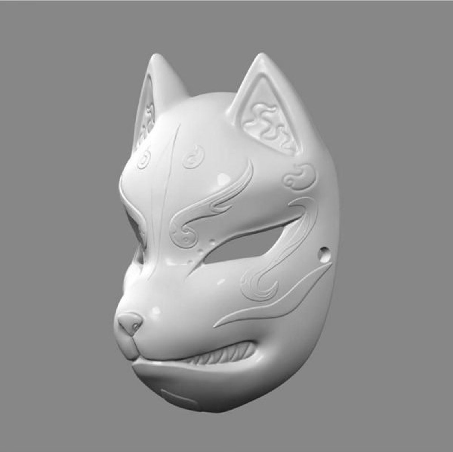 Kitsune Fox Mask STL 3D Print Game Character STL Etsy Australia