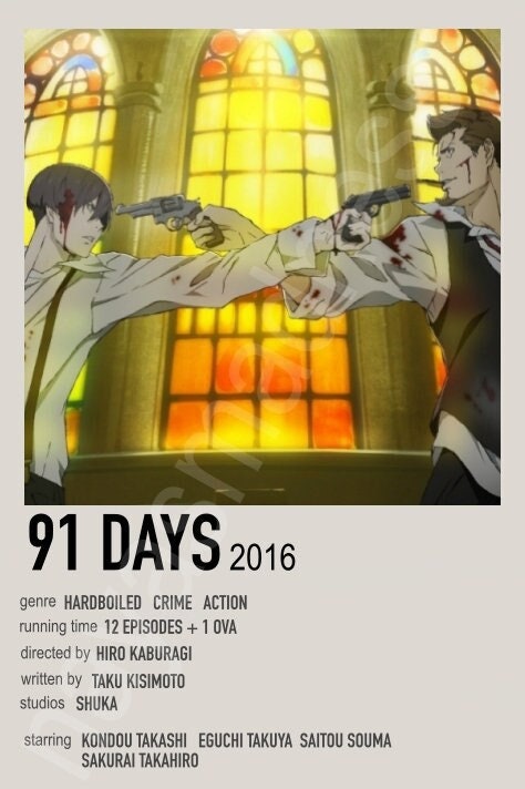 91 Days  Minimalist poster, Anime, 91 days