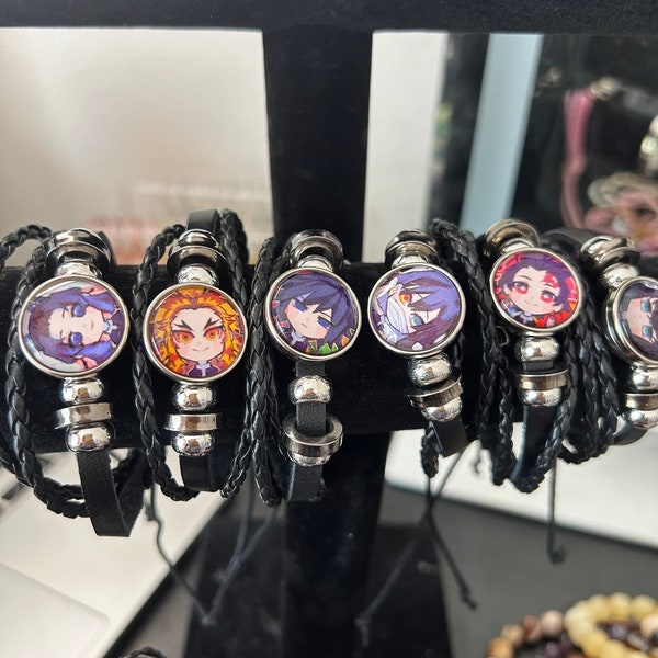 Anime Inspired Bracelets |Cool Anime Bracelets | Accessories| Wrist Decor| Character Bracelets|Charm Bracelets | Slayer Anime | Demon Anime