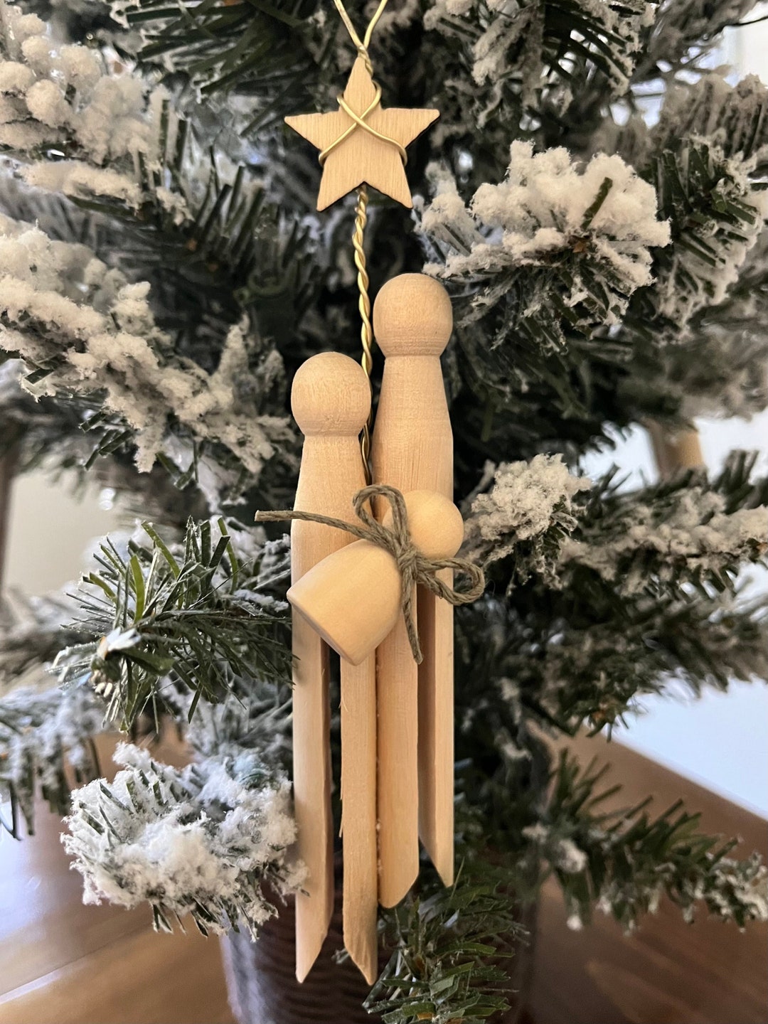 Wooden Nativity Clothespin Ornament Christmas Gift Christmas Etsy