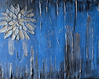 Large modern artwork inspired by cityscape. Contemporary expressionism, textured acrylic painting on canvas 48&quot;x24&quot;